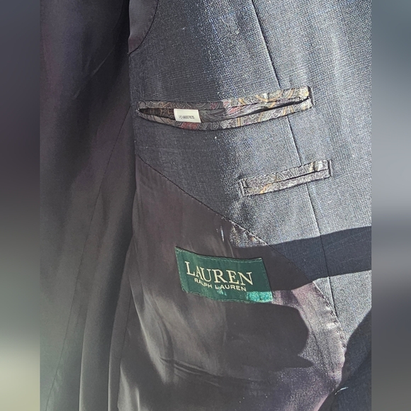 Lauren Ralph Lauren ,Hudson Bay Grey,Plaid  Wool Blazer,Sz.46R - Picture 5 of 9